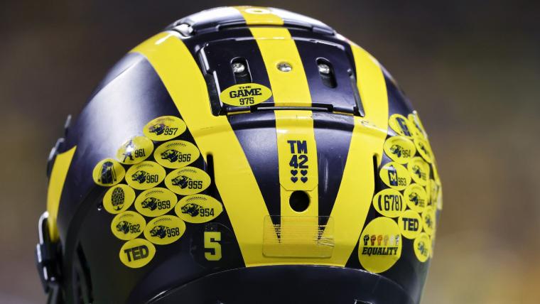 Michigan helmet stickers