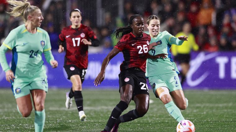 Canada thrash Matildas in first leg of Sinclair farewell tour image