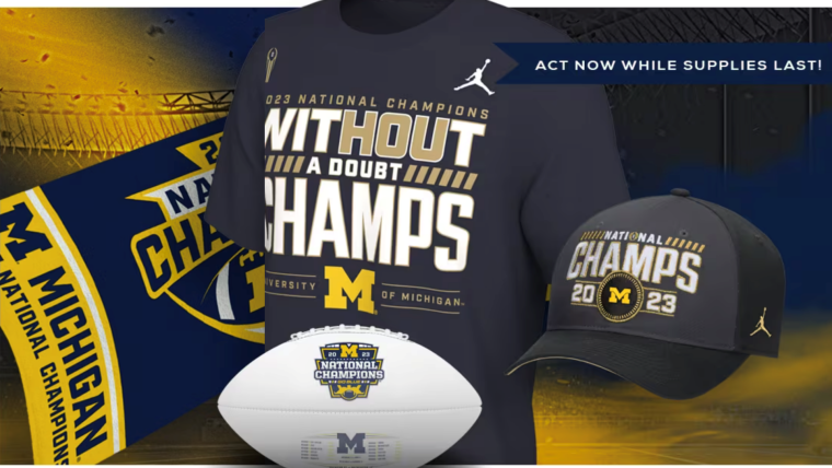 How to score Michigan national champion merch image