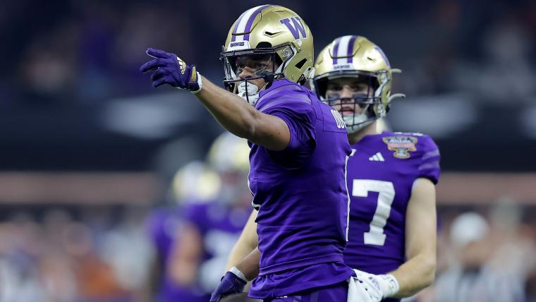 How Rome Odunze — Washington's star receiver — could break CFP title game in Huskies' favor image