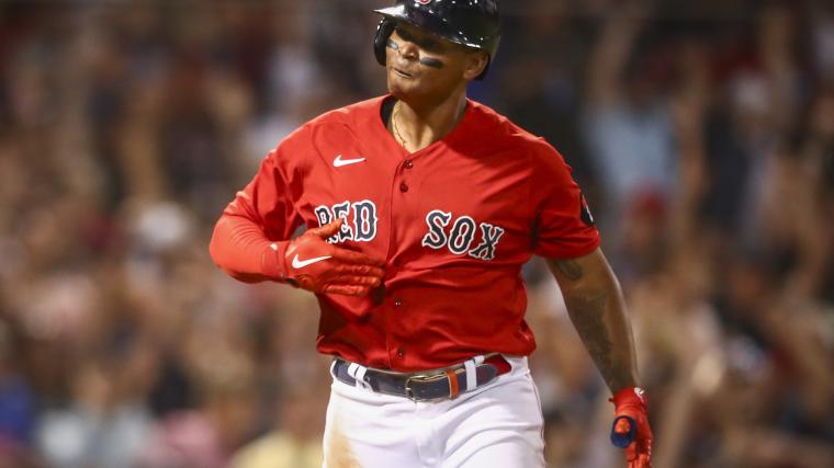 Red Sox 3B Rafael Devers breaks a franchise record image