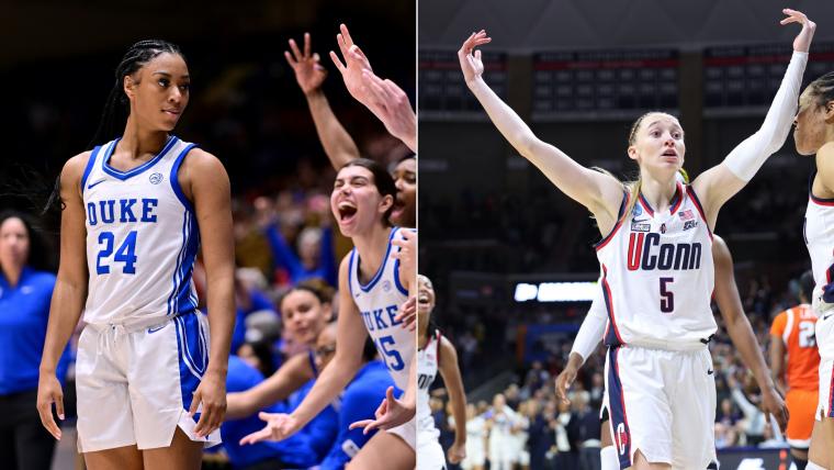 What channel is UConn vs. Duke on today? image