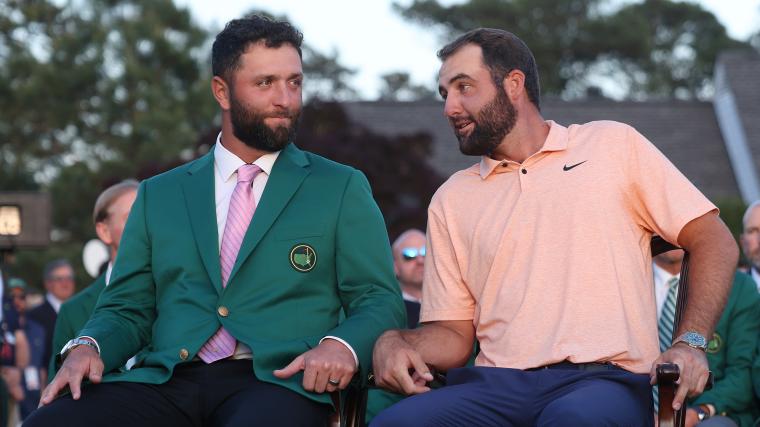 Jon Rahm looks miserable before Scottie Scheffler's Masters green jacket ceremony image