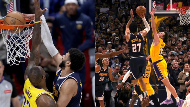 Jamal Murray dunks on LeBron James, eliminates Lakers from 2024 NBA Playoffs with game-winner despite calf injury image