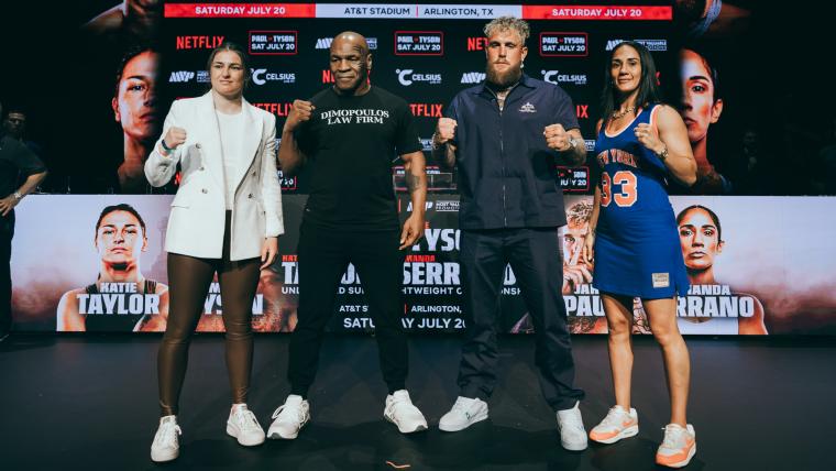 ‘He'll have to fight like his life depends on it:’ Tone set at first Paul vs. Tyson, Taylor vs. Serrano 2 press event image