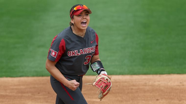 What channel is Oklahoma softball on today? image