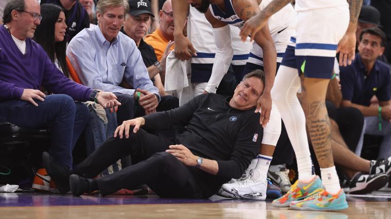 What happened to Chris Finch? Why Timberwolves coach is on crutches during NBA Playoffs after knee injury image