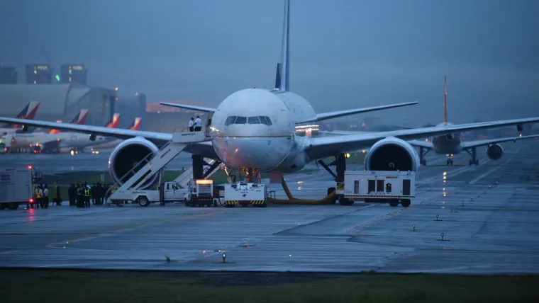 Airplane on runway