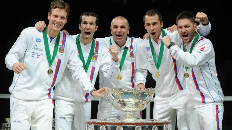 Czech Republic celebrate at the Davis Cup Czech Republic celebrate at the Davis Cup