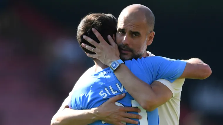 David Silva Pep Guardiola Bournemouth vs Manchester City 2019-20