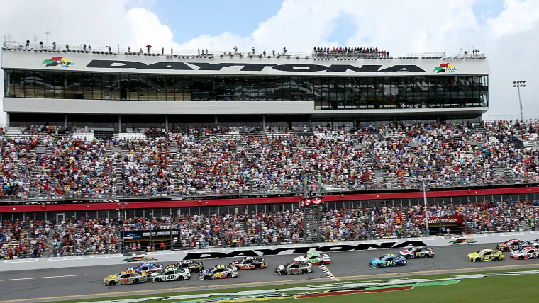 Daytona begins removal of backstretch grandstands image