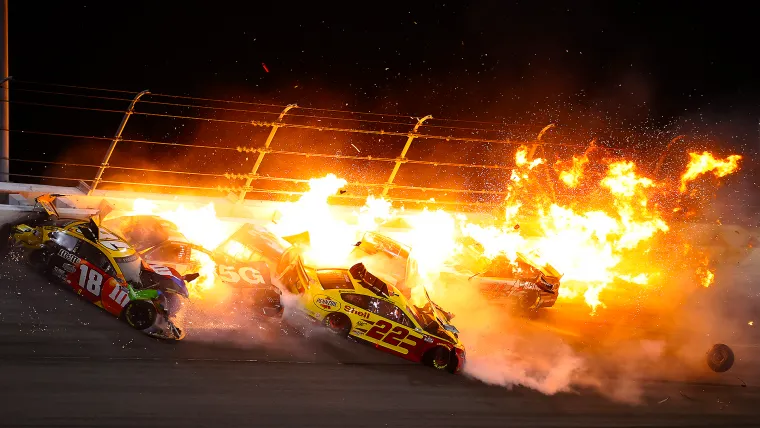 Watch the fiery Daytona 500 crash that caused a wild finish and Michael McDowell's win image