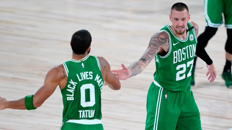 Jayson Tatum Daniel Theis Boston Celtics