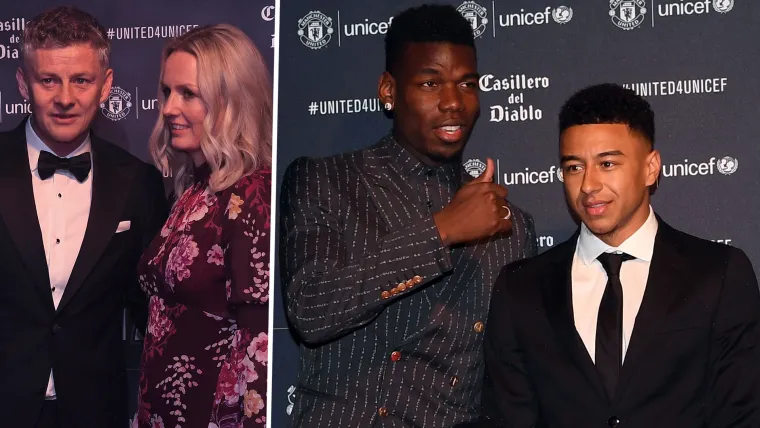 Man Utd stars pose on the red carpet as they raise money for charity at annual gala dinner image