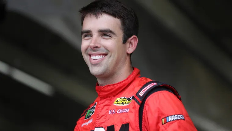 Timmy Hill interviewed by wife at home after strong NASCAR iRacing finish image