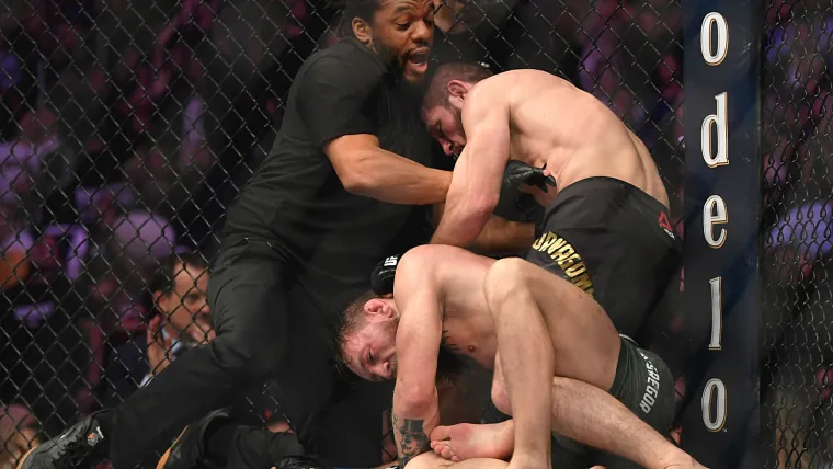 UFC 229 Khabib vs. McGregor results: Chaotic postfight brawl overshadows Nurmagomedov's submission of McGregor image