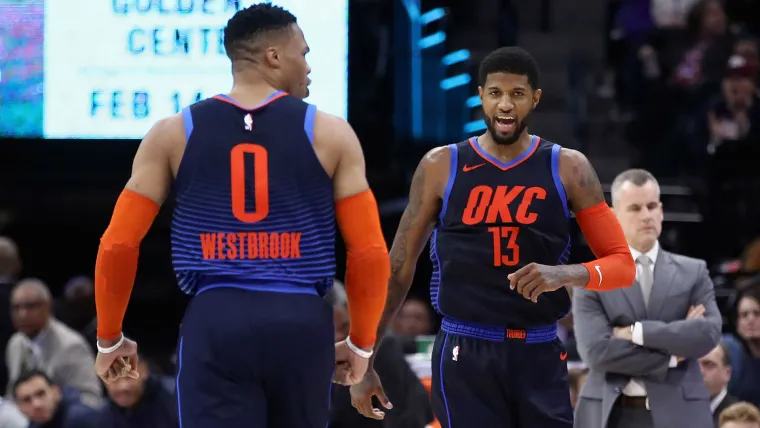 Paul George injury update: Thunder star (shoulder) day to day for Blazers series image