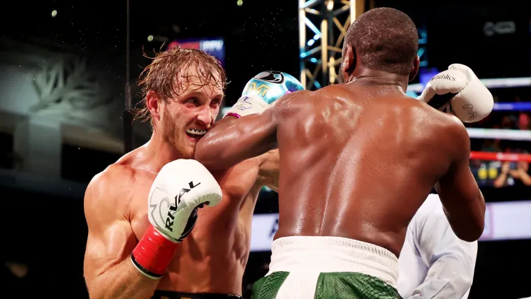 Logan Paul and Floyd Mayweather Jr.