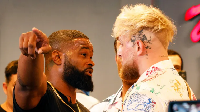 Tyron Woodley and Jake Paul