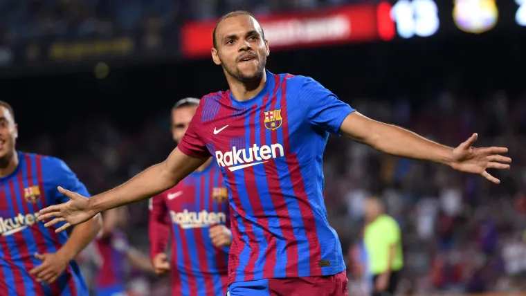 Martin Braithwaite Barcelona vs Real Sociedad La Liga 2021-22