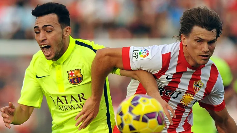 Sebastian Dubarbier Almeria Munir Barcelona Liga BBVA 2014