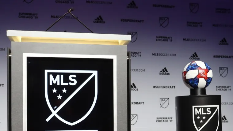 MLS SuperDraft podium match ball