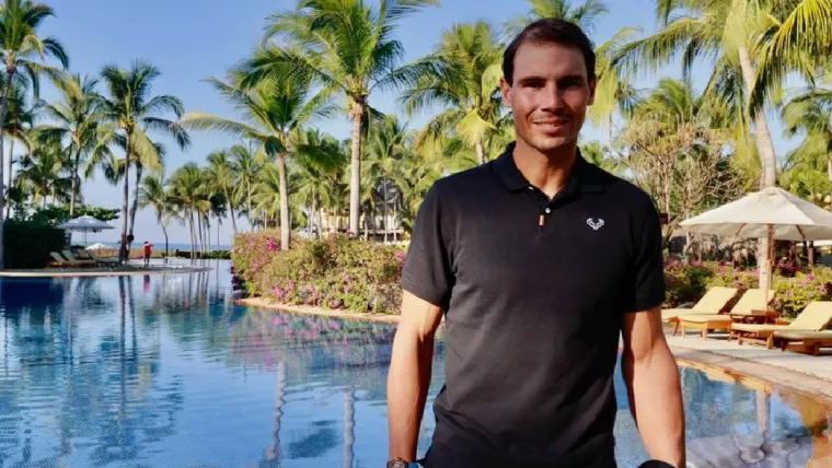 Rafael Nadal, listo para el Abierto Mexicano de Tenis.