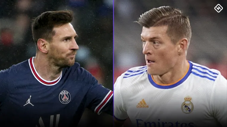 PSG's Lionel Messi and Real Madrid's Toni Kroos