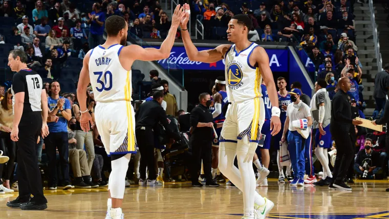 Jordan Poole Stephen Curry