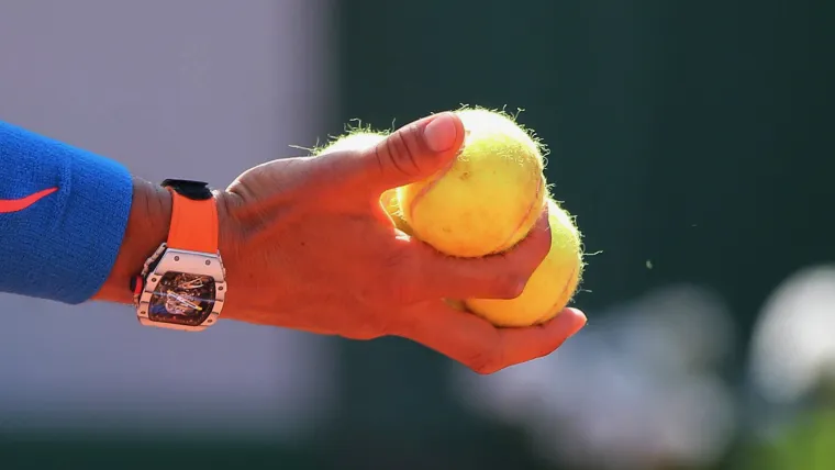 Rafael Nadal wears Richard Mille RM 27-02 at 2015 French Open. Photo: Richard Mille