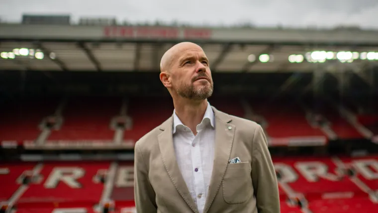 Erik ten Hag at Old Trafford for the first time