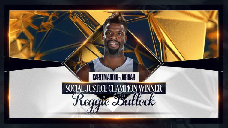 Reggie Bullock 2021-22 Kareem Abdul-Jabbar Social Justice Champion award