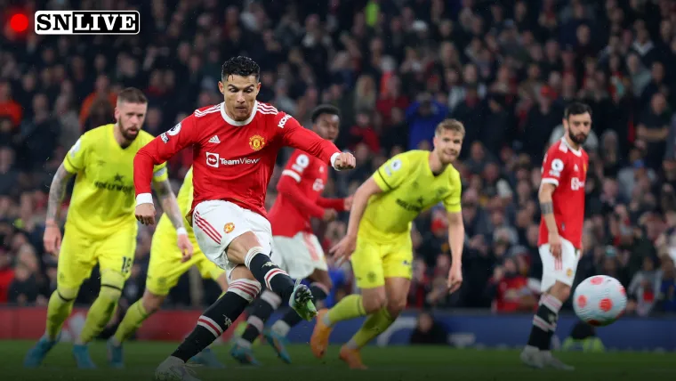 Cristiano Ronaldo scores against Brentford