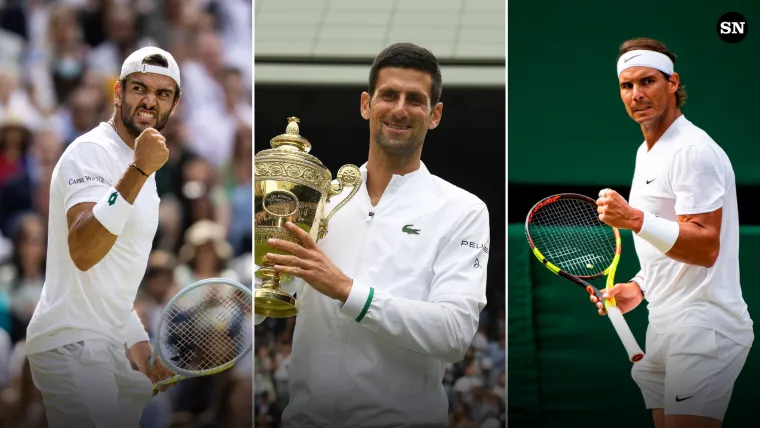 Matteo Berrettini Novak Djokovic Rafael Nadal Wimbledon