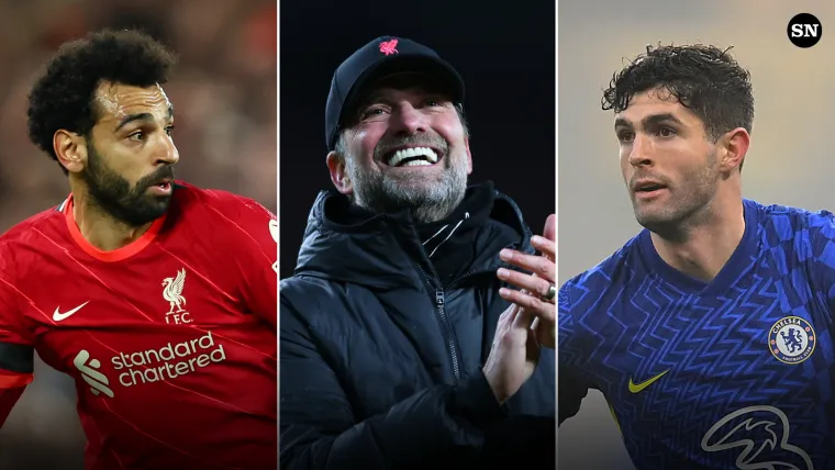 Salah & Klopp of Liverpool and Pulisic of Chelsea split