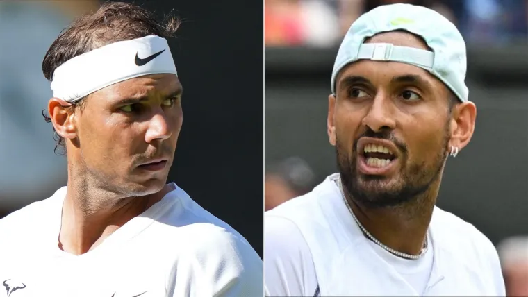 A photo of Rafael Nadal and Nick Kyrgios