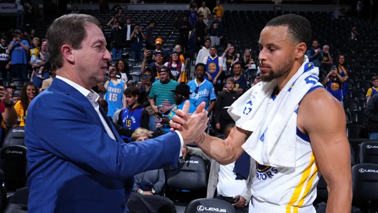 Stephen Curry and Joe Lacob