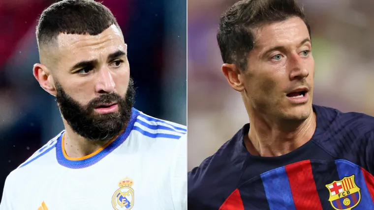 Karim Benzema vs Robert Lewandowski in El Clasico