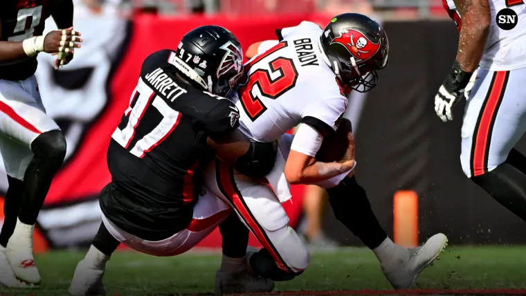 Tom Brady and Grady Jarrett