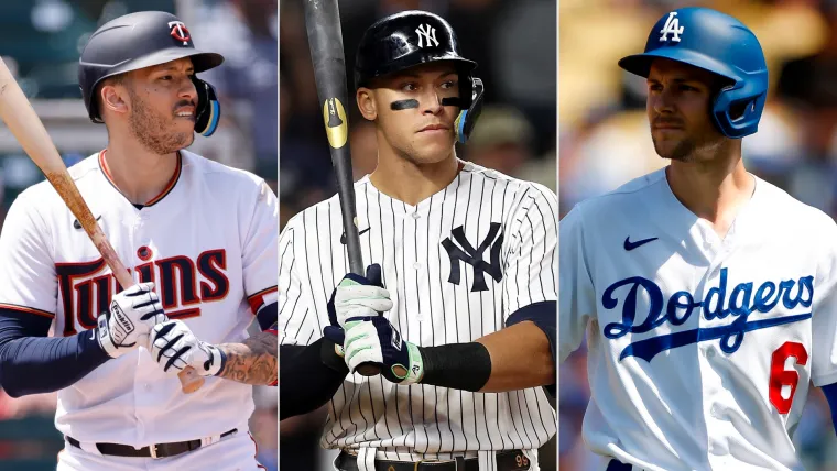 Carlos Correa (left), Aaron Judge (middle), Trea Turner (right)