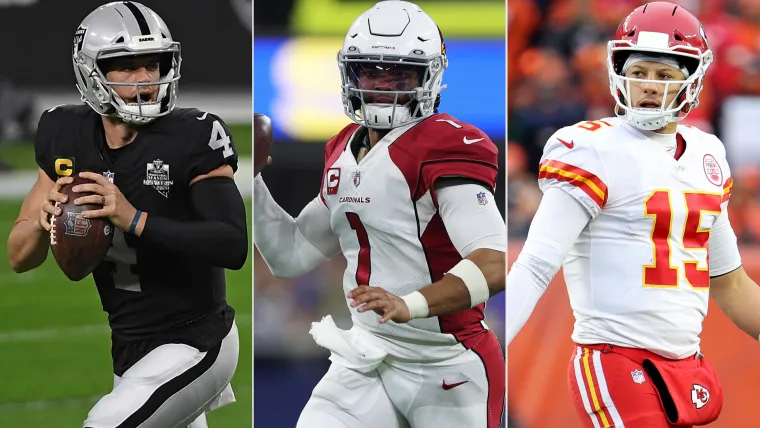 Derek Carr, Kyler Murray, Patrick Mahomes