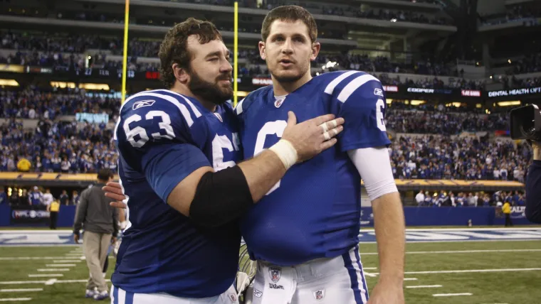 Jeff Saturday and Dan Orlovsky