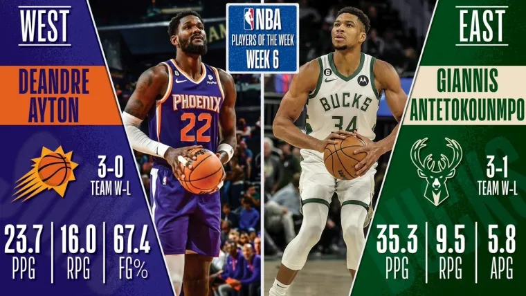 Milwaukee Bucks Giannis Antetokounmpo Phoenix Suns Deandre Ayton