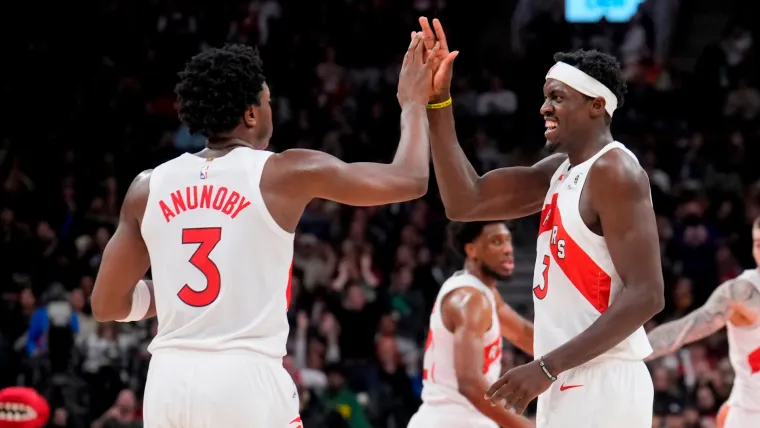 O.G. Anunoby and Pascal Siakam