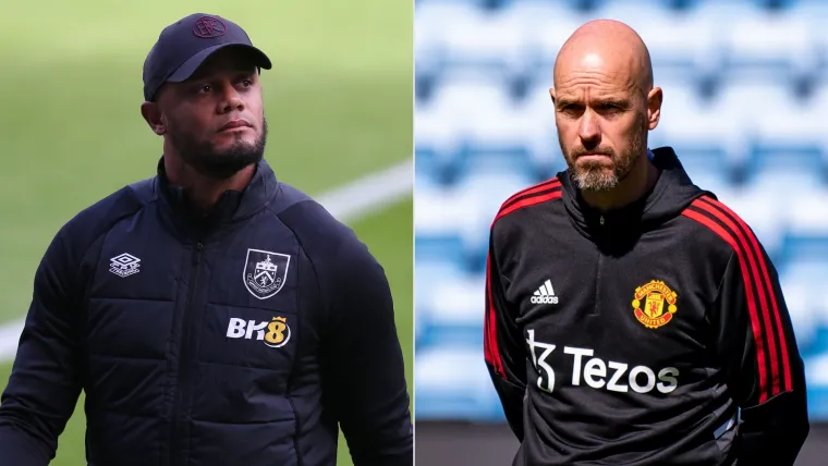 Vincent Kompany (Burnley) Erik ten Hag (Manchester United)