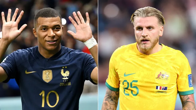 Kylian Mbappe (France) Jason Cummings (Australia/Socceroos)