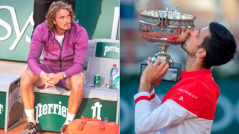 Stefanos Tsitsipas Novak Djokovic French Open 2021