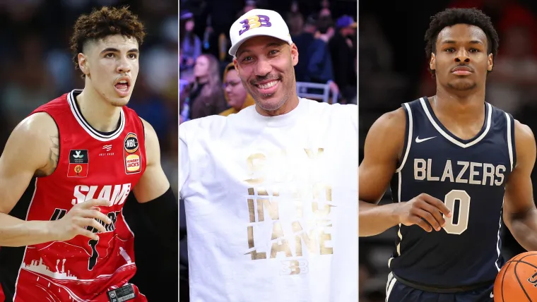 LaMelo Ball, LaVar Ball, Bronny James 03212023