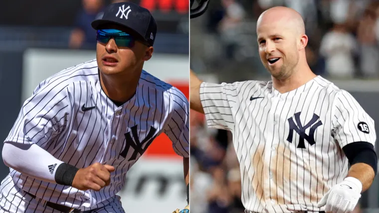 Anthony Volpe and Brett Gardner