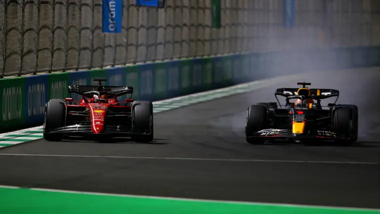 Charles Leclerc Max Verstappen Jeddah 2022 031323